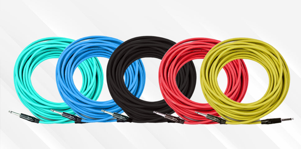 Imported 6.35mm Mono Jack - Male To Male Instrument/Audio Cable Length: 2.0 Meters - Set of 2