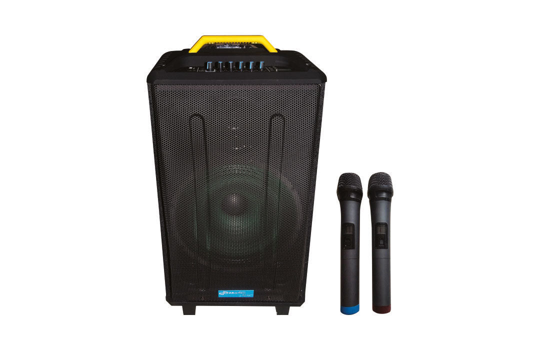 NX Audio CLUB12-i 12" 140W 2 Wireless Mics Portable Speaker System