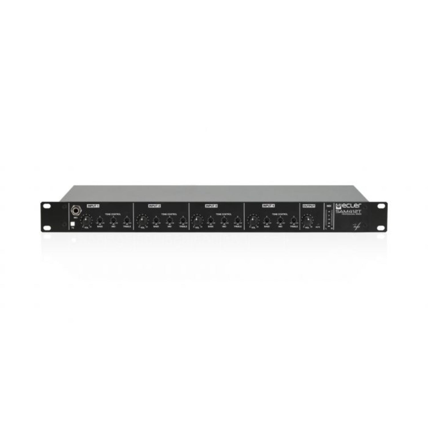 Ecler SAM412T 4x2 1U Rack 3-Band EQ Analogue Mxer Installation Preamps And Mixers