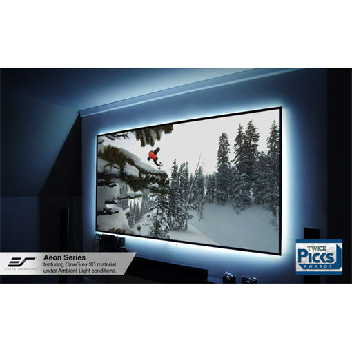 Elite ER92DHD3 - 92 Inches Sable Frame Cine Grey 3D, ALR-Ambient Light Rejection 4K/8K UHD Fixed Frame Projection Screen - (16:9