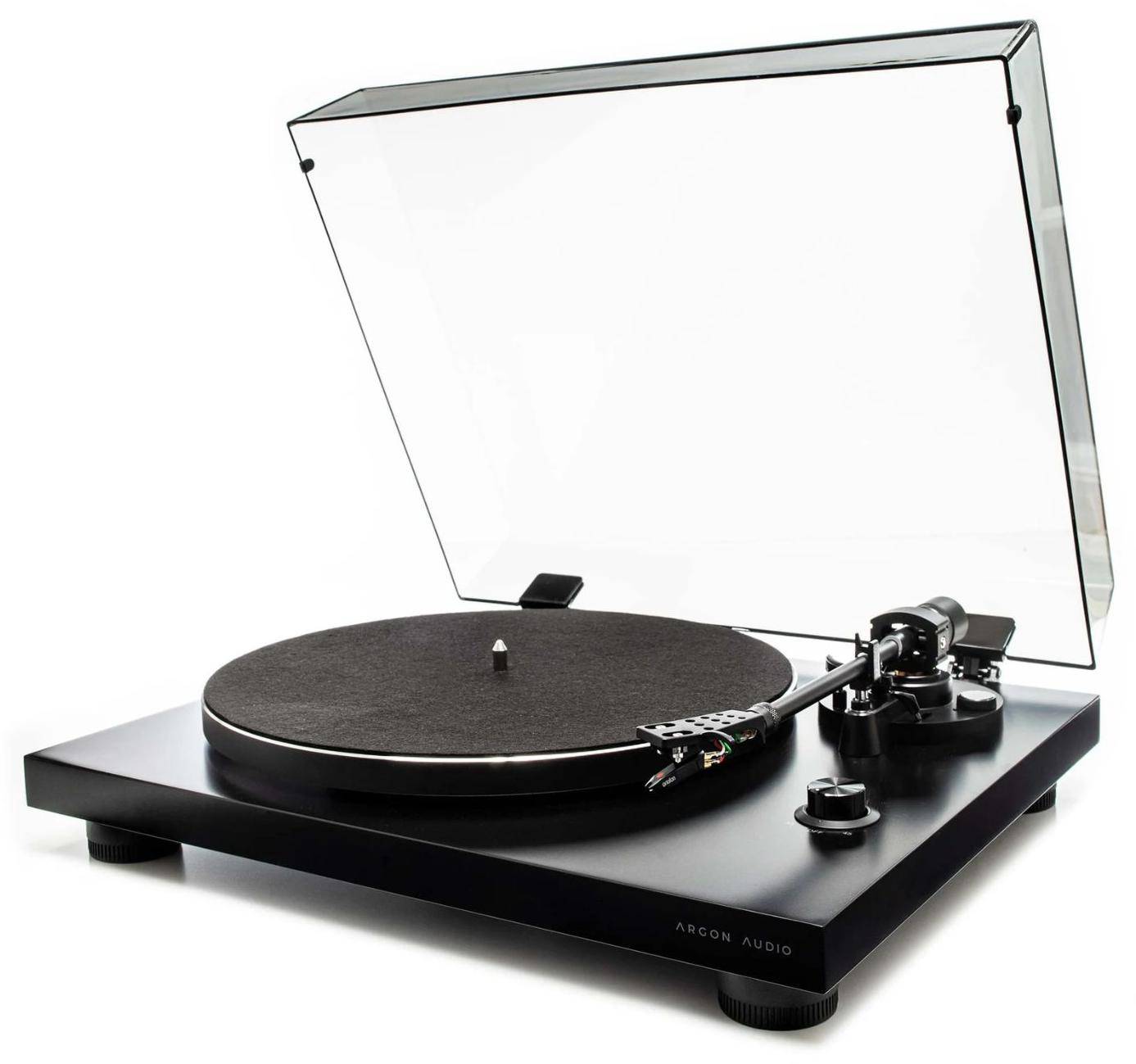 Argon Audio TT-3 Belt Drive Turntable with Ortofon OM5e Cartridge for High-Fidelity Vinyl Playback and Smooth Analog Sound Performance in Home Audio Systems
