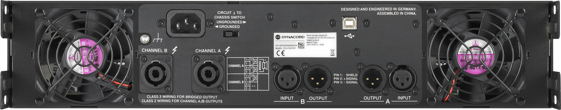 Dynacord L3600FD DSP 2 x 1800W Power Amplifier for Live Performance Applications - Each
