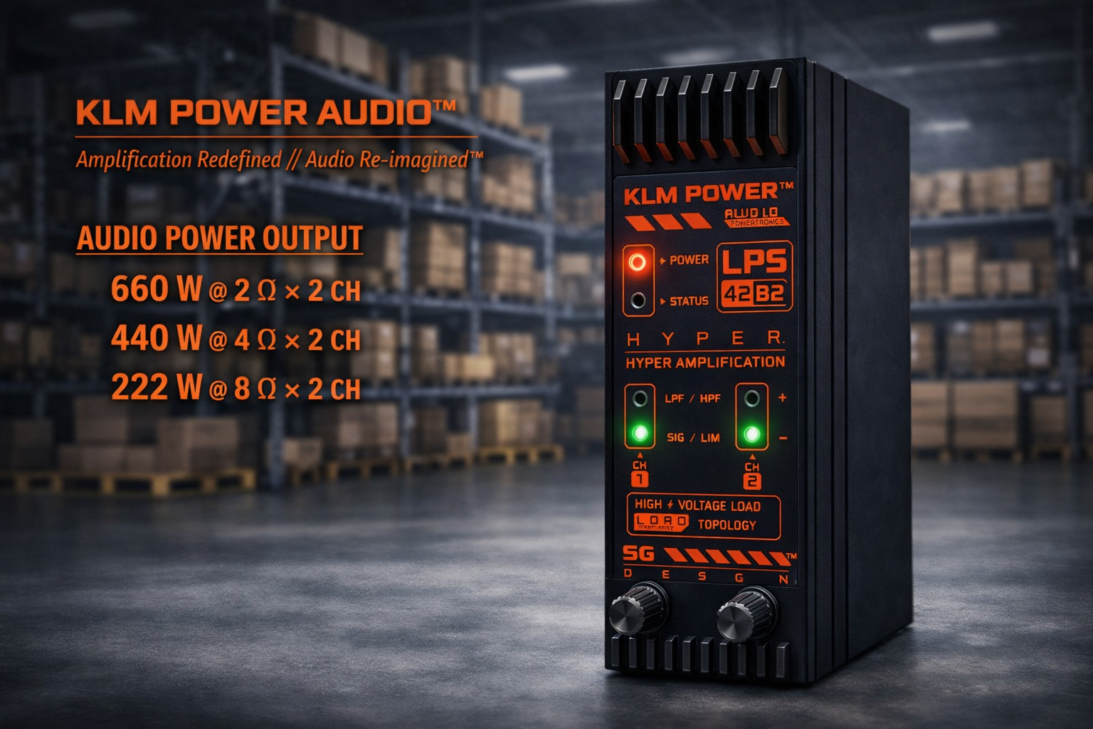KLM POWER™ LPS-42B2 Advance Audiophile Grade Amplifier 440 W @ 4 Ω × 2 CH. - Audiomaxx India