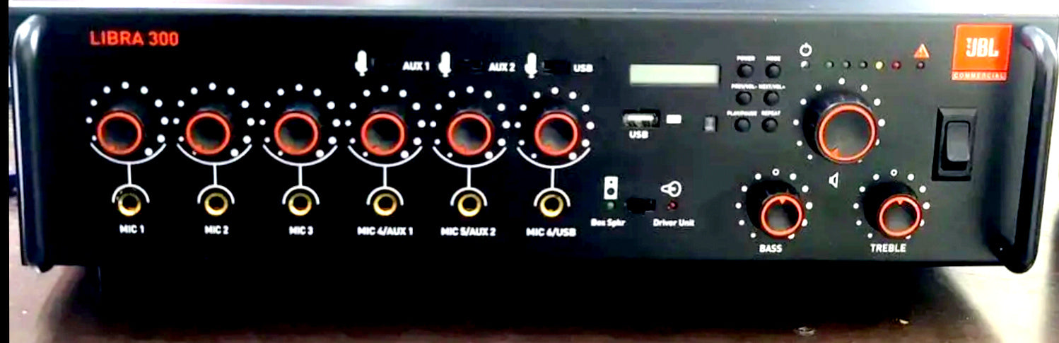 JBL Libra300 Mixer Amplifier 300w With USB And Bluetooth and Mic Inputs