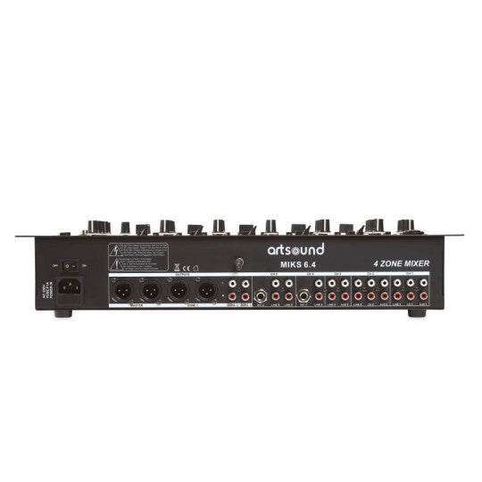 Artsound MIKS6.4 4-Zone Audio Mixer Compact Design With Multi - Inputs