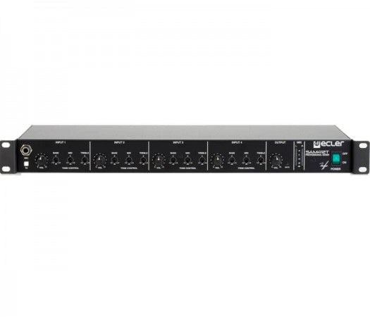Ecler SAM412T 4x2 1U Rack 3-Band EQ Analogue Mxer Installation Preamps And Mixers
