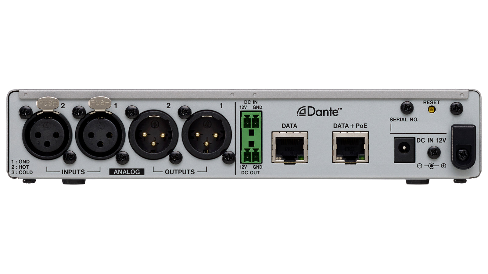 TASCAM MM-2D-X Professional 2-Channel Analog In/Out Dante Converter with Balanced XLR Connectivity, Bi-Directional Audio, and Compact Installation Design - Audiomaxx India