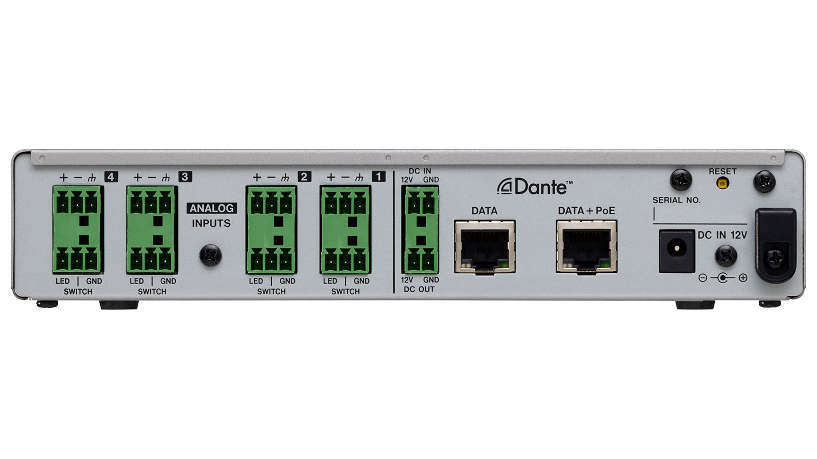 TASCAM MM-4D/IN-E Professional 4-Channel Microphone Input Dante Converter with Euroblock Connectivity, High-Quality Preamps, and Compact Installation Design - Audiomaxx India