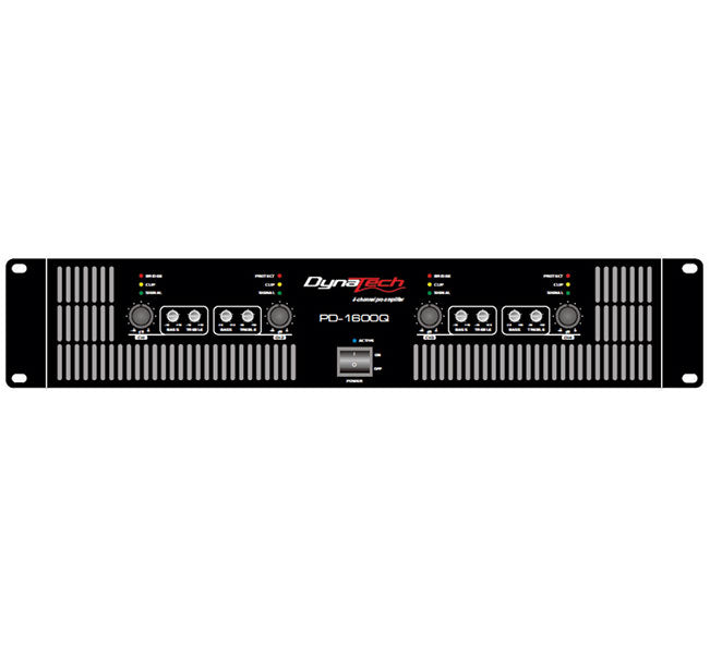 Dynatech PD1600Q 4x300W RMS @ 4 Ohm, Class AB Amplifier - Each