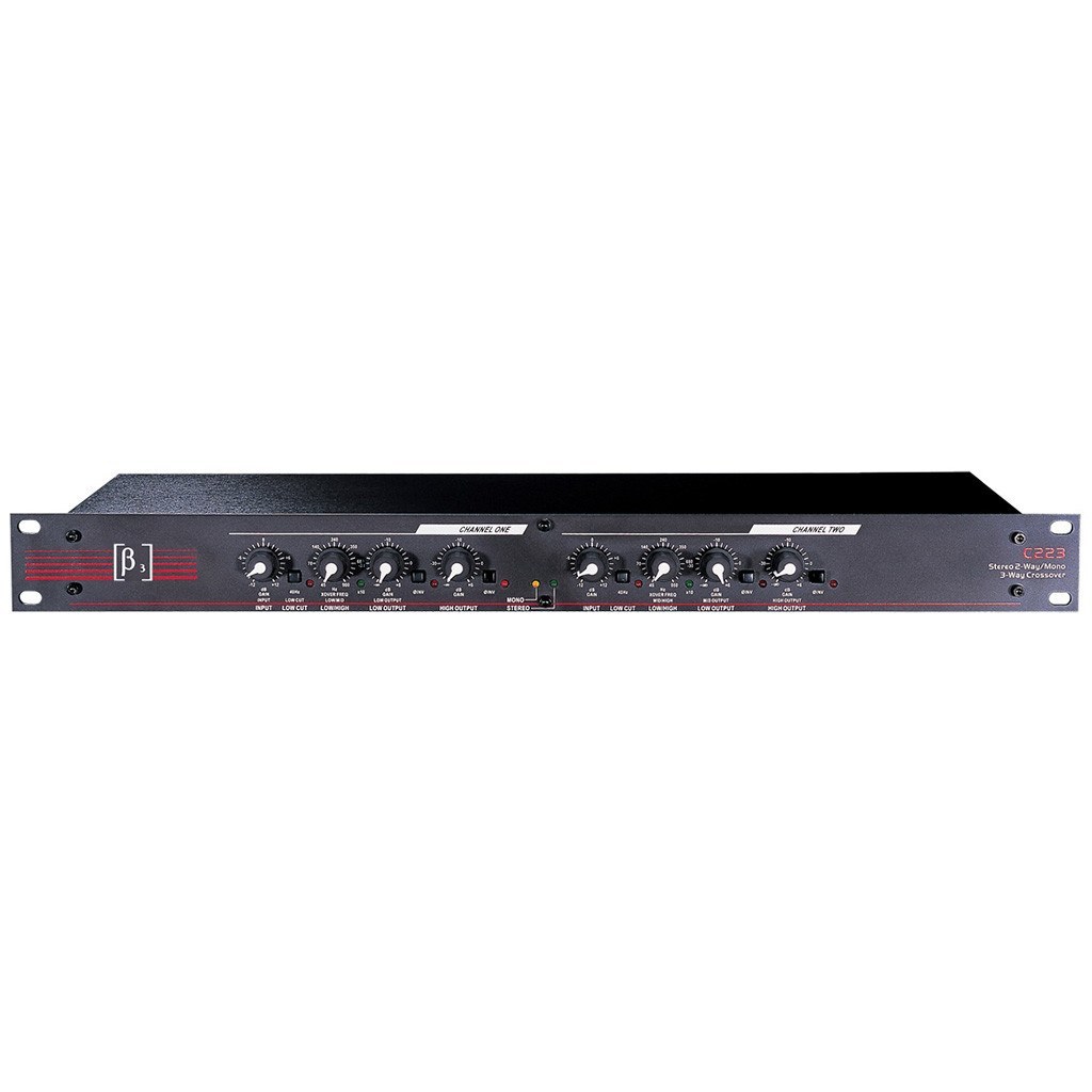 Beta3 C223+ 1U 2/3-Way Powered Crossover