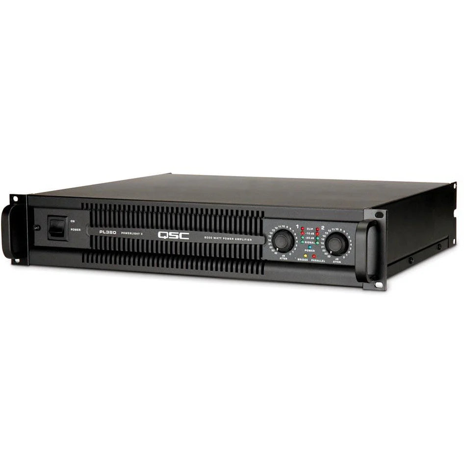 QSC PL380 2 Channels Powered Amplifier, 1500W/ch at 8Ω, 2600W/ch at 4Ω, 4000W/ch at 2Ω