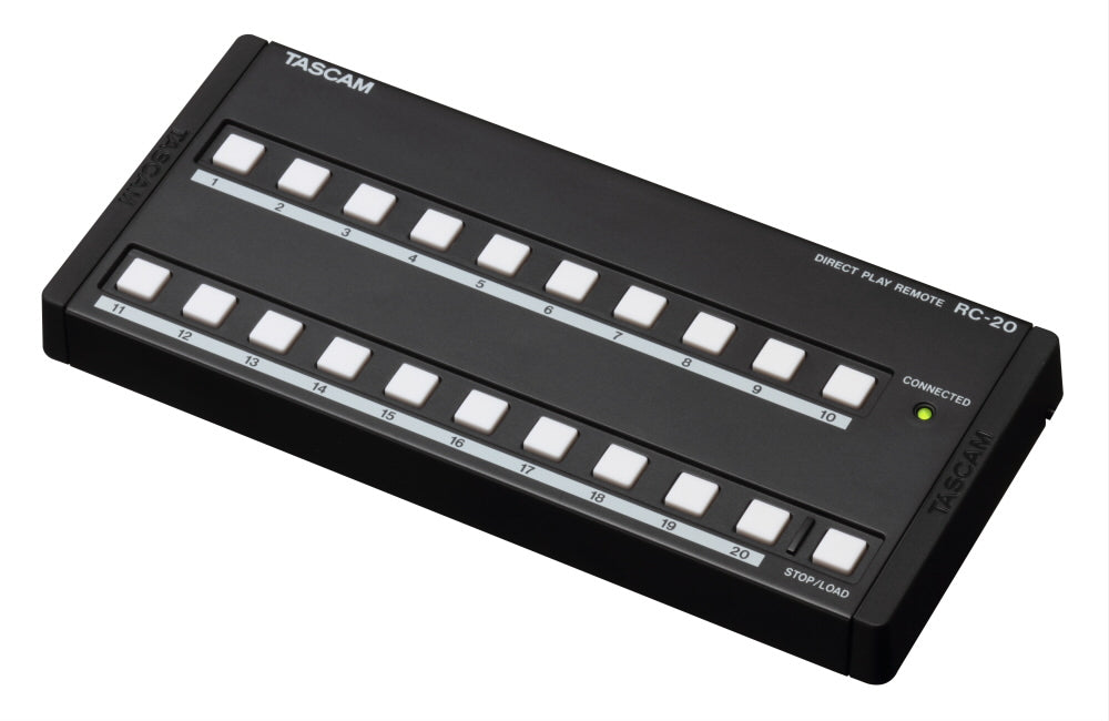 TASCAM RC-20 Professional Direct Play Remote Controller with 20-Button Flash Start for CD-500 / CD-500B - Audiomaxx India