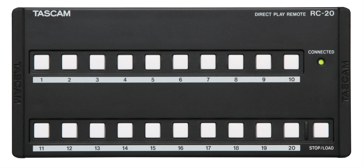 TASCAM RC-20 Professional Direct Play Remote Controller with 20-Button Flash Start for CD-500 / CD-500B - Audiomaxx India