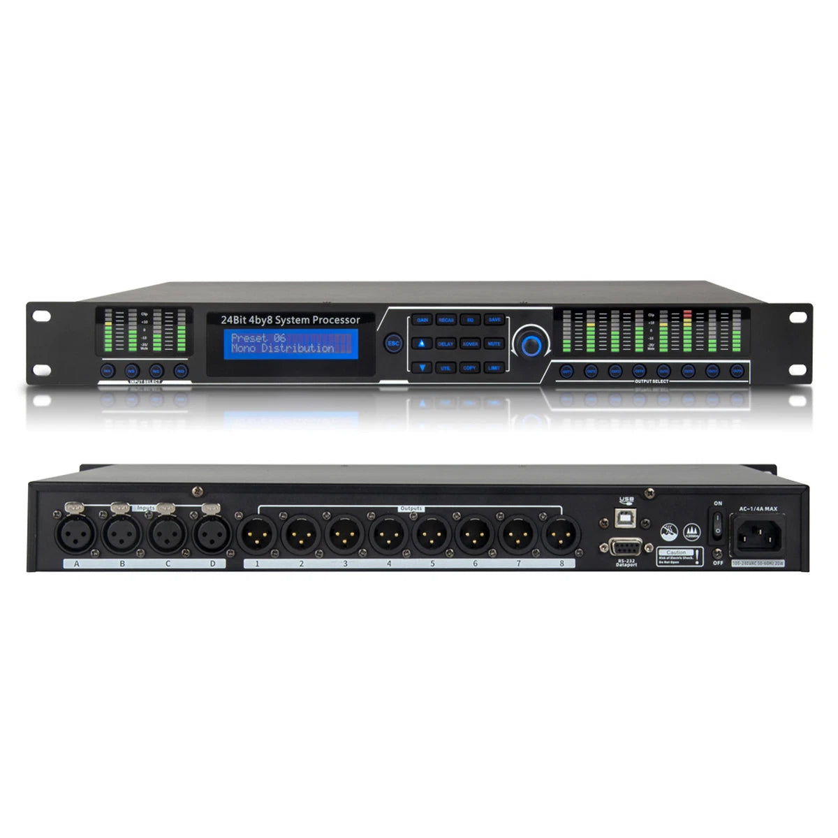 Kasper – KSP-S36 Professional Full-Display 3-In / 6-Out DSP Audio Processor with 64-Bit FIR & IIR Processing - Audiomaxx India