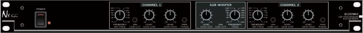 NX Audio SC202MK2 2-Way Stereo Active Crossover