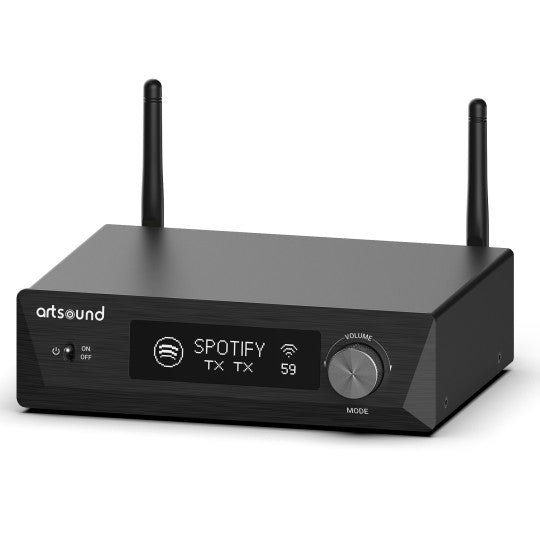 Artsound SMART EVO Streaming Multiroom Amplifier Supports both wired (Ethernet) and wireless (Wi-Fi)