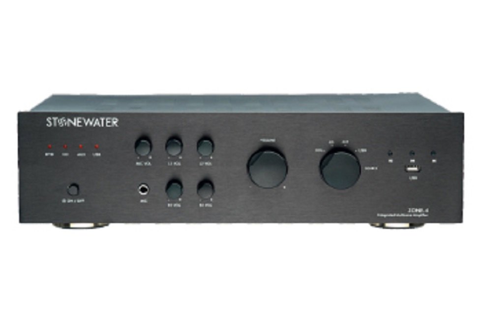 Stonewater Zone4 Commercial 4 Zone 220w Amplifier With Individual Vol. Control, USB
