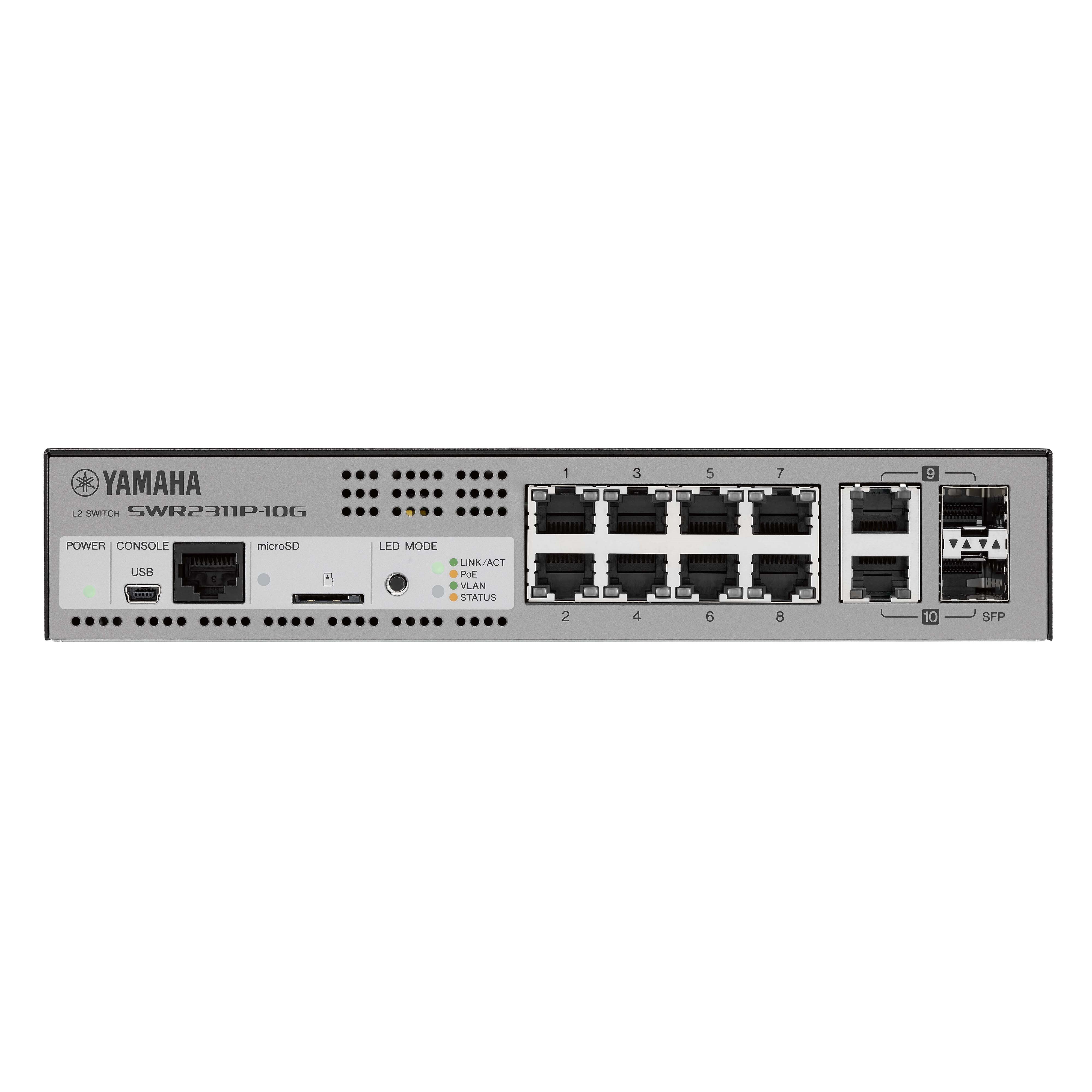 Yamaha SWR2311P 10G L2 Audio-Optimized 8-Port Managed Network Switch - Each