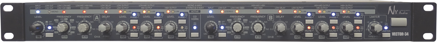 NX Audio VECTOR-34 – High-Precision Active Crossover with Limiter