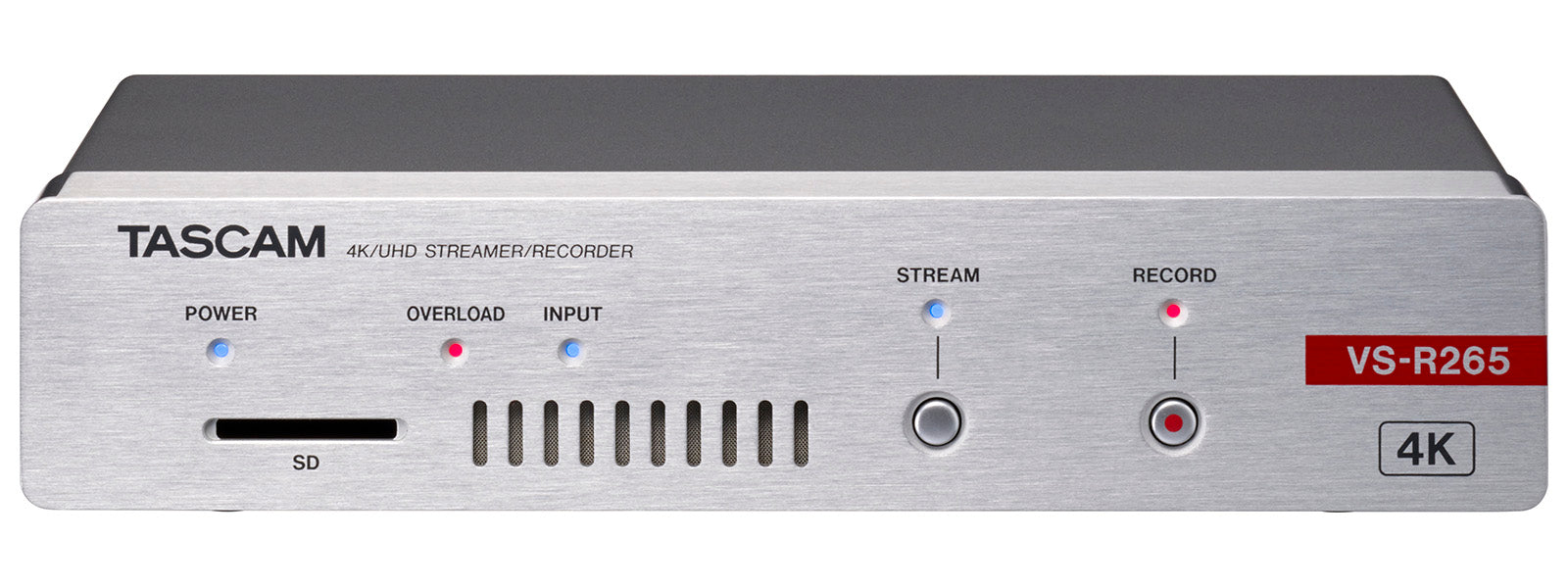 TASCAM VS-R265 Professional 4K Video Streamer & Recorder with Dual-Channel Capture, H.265 Encoding, and Network Streaming