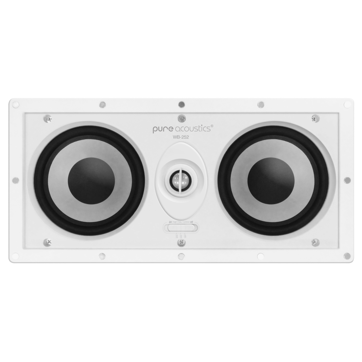 Pure Acoustics WB-252 165W 5.25 " LCR In-Wall Speaker with Lay-flat Magnetic Grill High Performance Sound Superior Design- Each