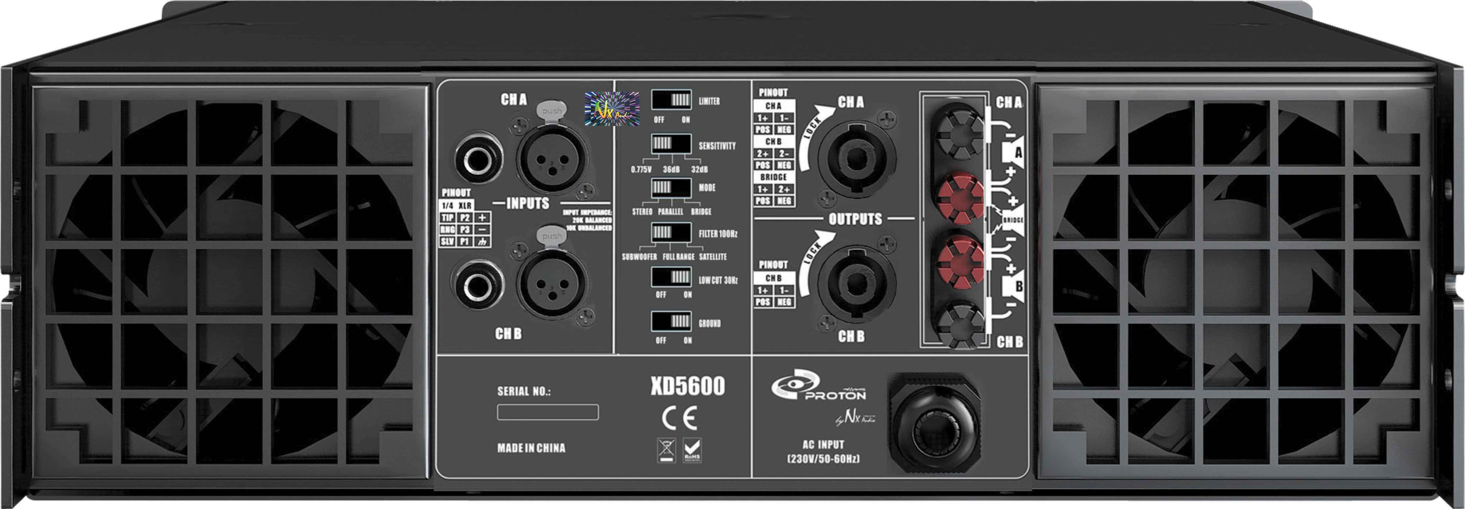 NX Audio XD5600 4500W Power Amplifier - Each