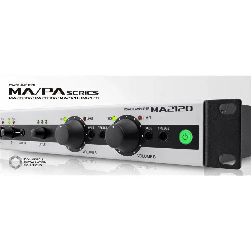 Yamaha MA2120 - LoZ 8Ω OR  HiZ 70V / 100V Switchable Class D Mixer Amplifier