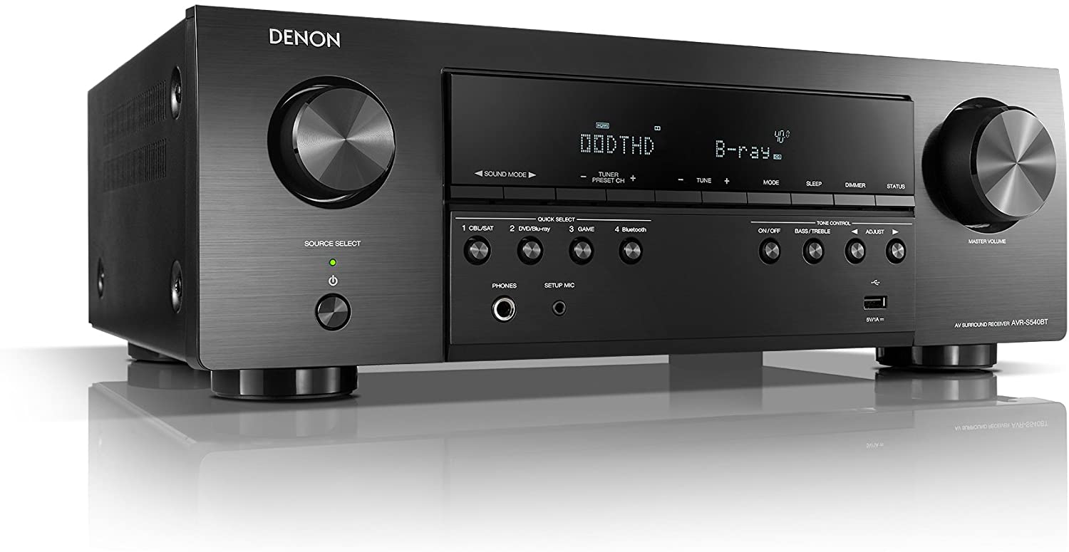 Denon AVR x250BT 5.2 Ch. Audio-Video Receiver 130w x 5 Bluetooth HDMI 4K DTS-HD True-HD HDCP2.2 ARC - Best Home Theatre Systems - Audiomaxx India