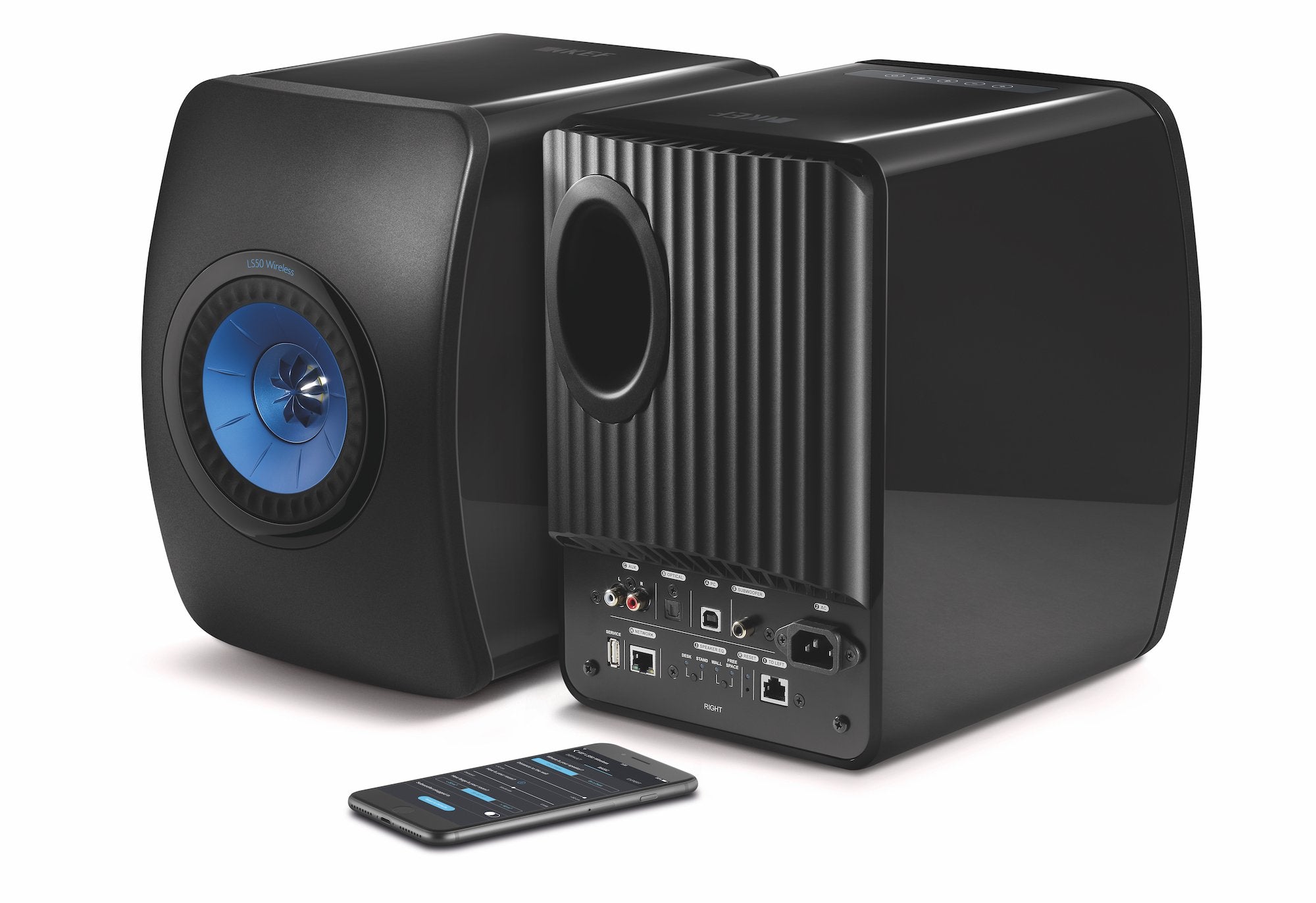 KEF LS50 Wireless High-Performance Bookshelf Speakers with Wi-Fi® and Bluetooth® - Pair - Best Home Theatre Systems - Audiomaxx India