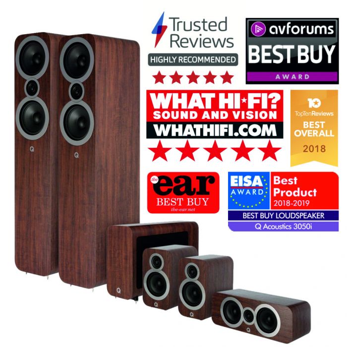 Q Acoustics Q3050i Tower Speakers Set With 3060 Subwoofer - Dolby 5.1 Surround Sound Speaker Package # SP006 - Best Home Theatre Systems - Audiomaxx India