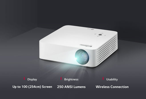 LG-PH30N CineBeam LED Projector With Built-in Battery, 250ANSI Lumens, Contrast 100000:1