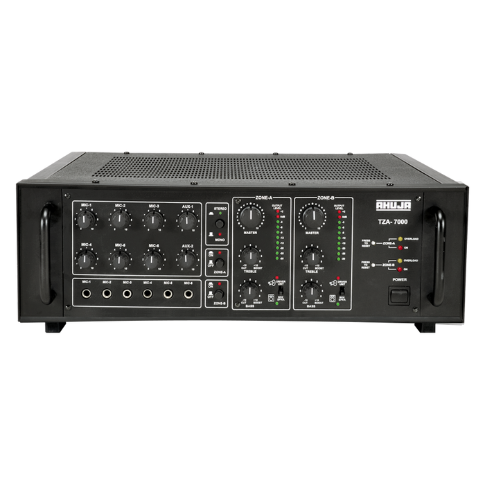 Ahuja TZA-7000 -  2 Zone PA Mixer Amplifier 500W + 500W Max