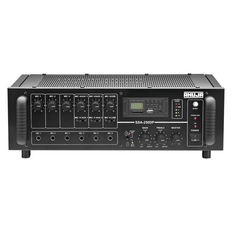 Ahuja SSA -250DP 250w PA Mixer Power Amplifier Auto AC/DC,USB, MP3 Player,- Each