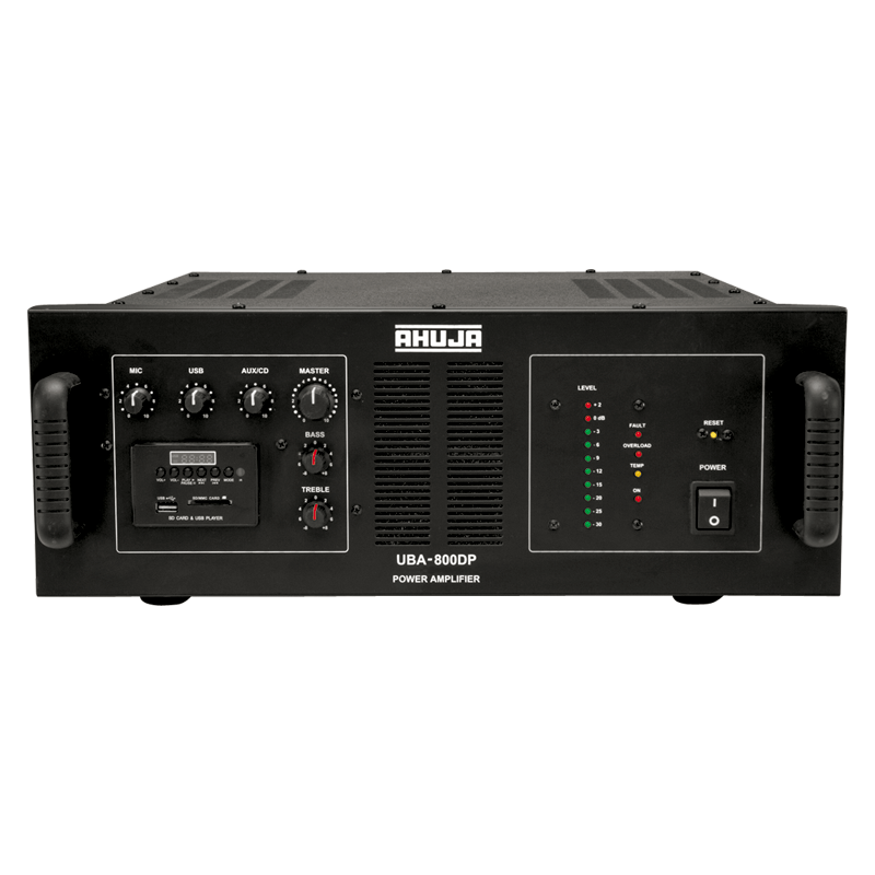 Ahuja UBA-800DP  800 Watts DJ & PA Amplifier With Built-In Digital Player - Each