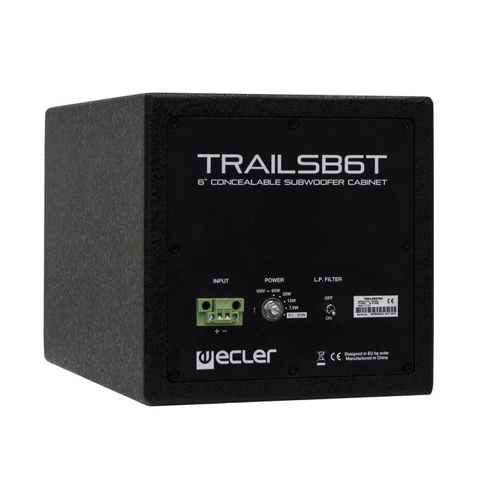 Ecler TRAILSB6TBK 6.5" 60 WRMS Speaker  LF-Pass Filter Concealable Design  Cabinets - Each