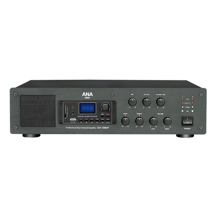 Ahuja ZXA-500DP 250w+250w Dual Channel Professional Power Amplifier With MP3, Bluetooth FM & Digital Recording- Each