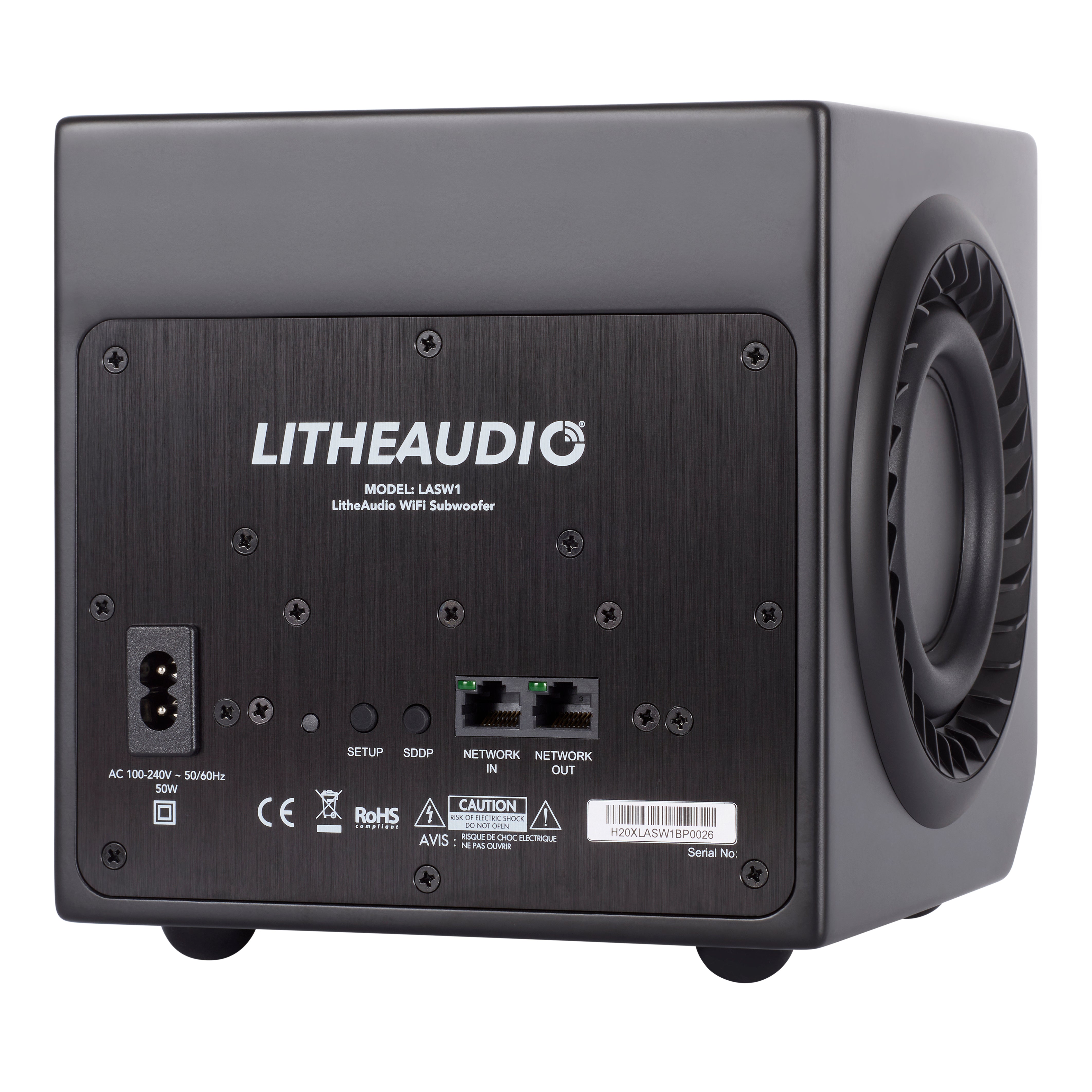 Lithe Audio 01675 4" 50W Active Wireless Music Sub Woofer - Each