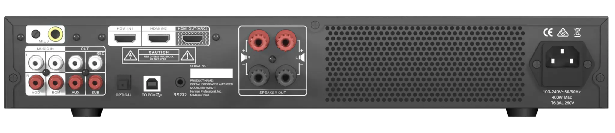 JBL BEYOND1 180w, 2-Ch Digital Integrated Stereo Amplifier 15 Band EQ. 2 In/ 1 Out HDMI ARC