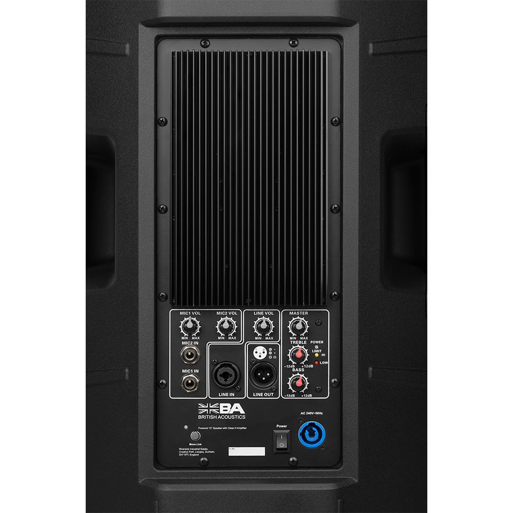 BRITISH ACOUSTICS XP 15H Premium 15‑inch Active Power Speaker System (Pair)