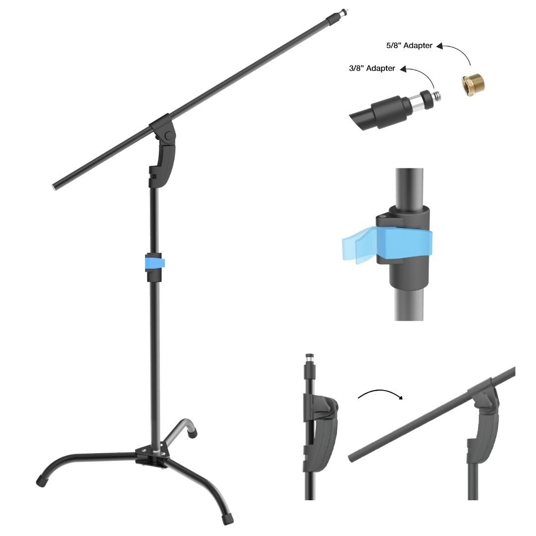 Mic Stand MT10 Floor With Detachable Base & Telescopic Boom Capacity 7 Kgs