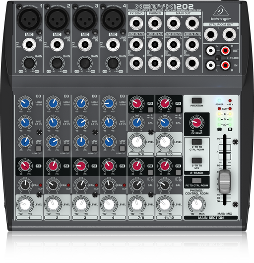 Behringer Xenyx 1202 Premium 12-Input 2-Bus Mixer with XENYX Mic Preamps and British EQ