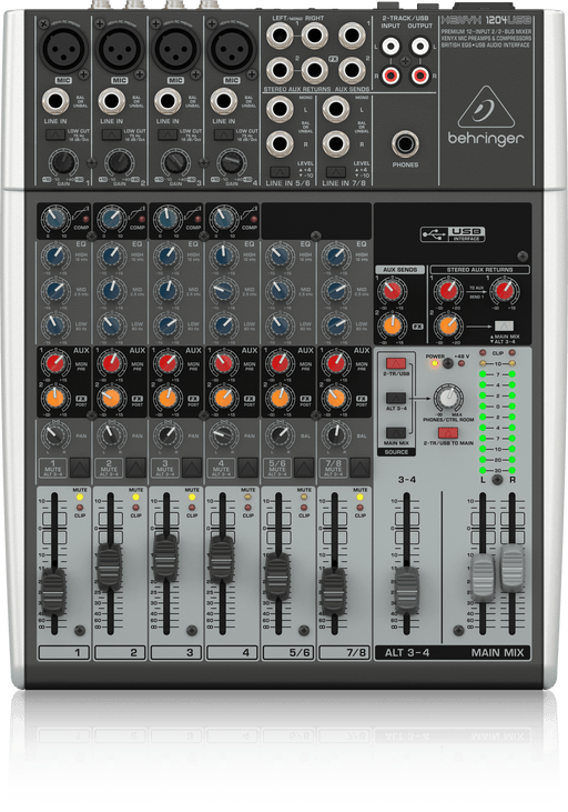 Behringer Xenyx 1204USB Premium 12-Input Mixer with USB/Audio Interface