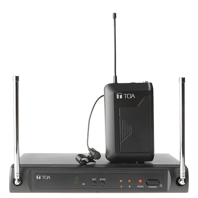 TOA WS-430 Lapel  Collar Single Channel Wireless Microphone - Set