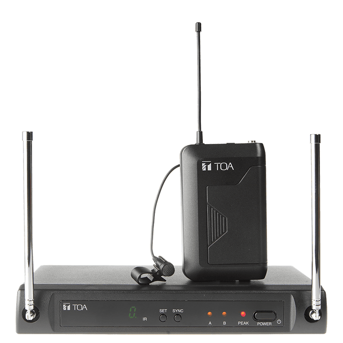 TOA WS-430 Lapel  Collar Single Channel Wireless Microphone - Set