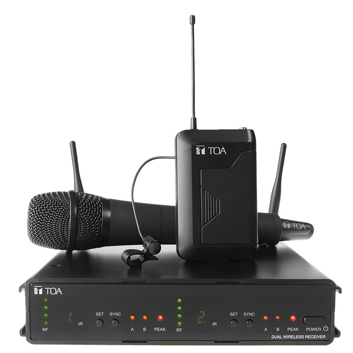 TOA WS-402  one Handheld + one Lappel Dual  Mic System - Set