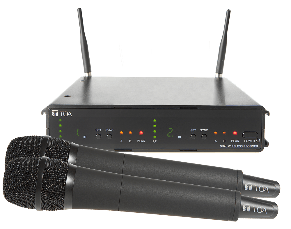 TOA WS-422  Dual Channel Wireless Mic System - Set