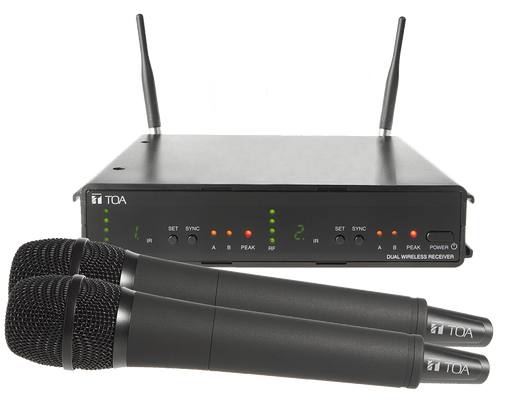 TOA WS-422  Dual Channel Wireless Mic System - Set