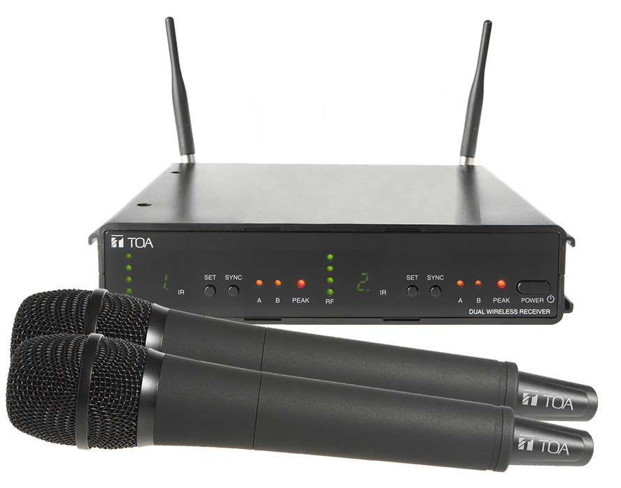 TOA WS-422  Dual Channel Wireless Mic System - Set