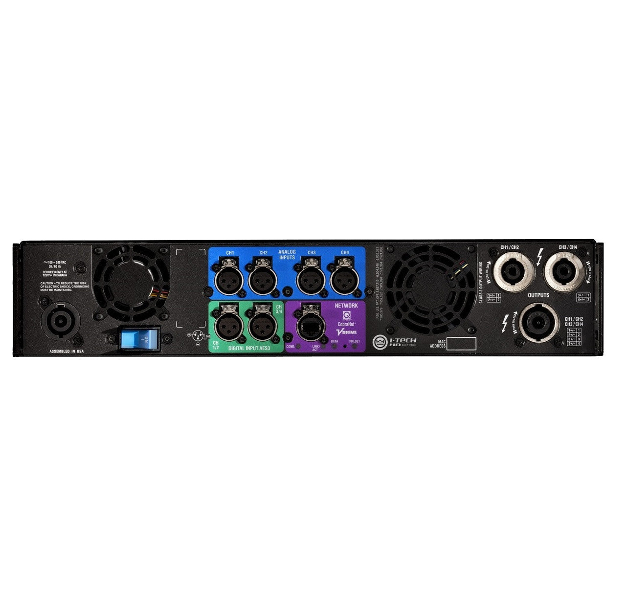 Crown I-Tech 4x3500HDS Power Amplifier with Speakon Connectors