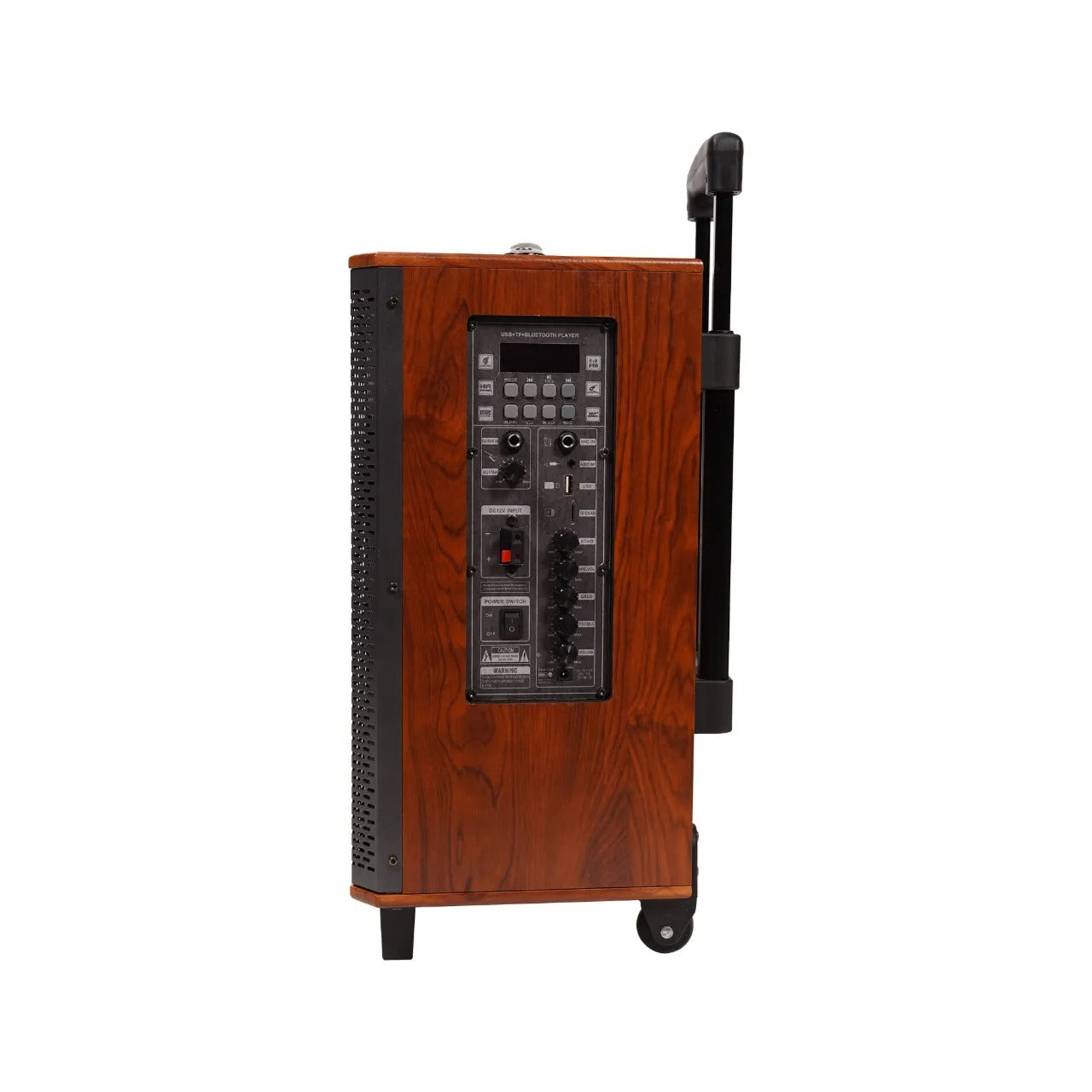 Clarion Karaoke JM-SAGA 12 Karaoke 12 " Trolley Speaker Wooden Body 2 Wireless Microphones